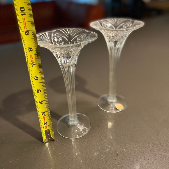 Pair of lead crystal candle holders, made in France - Picture 4 of 5